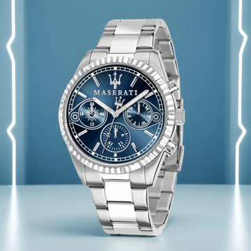 Original Maserati Blue Gold Men's Luxury Gold Fashion Trend Dial European and American Business watch